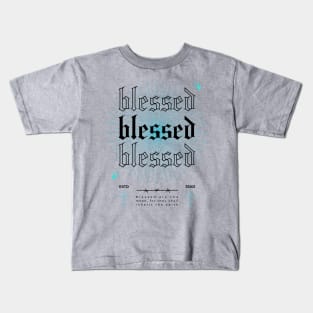 Blessed are the Meek - Light Blue Kids T-Shirt